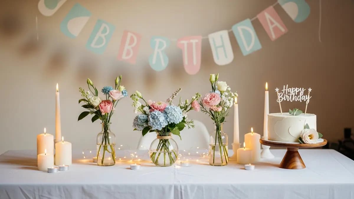 Decoração simples de aniversário